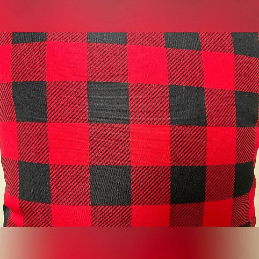 Brand New Red/Black Buffalo Check Throw Pillow